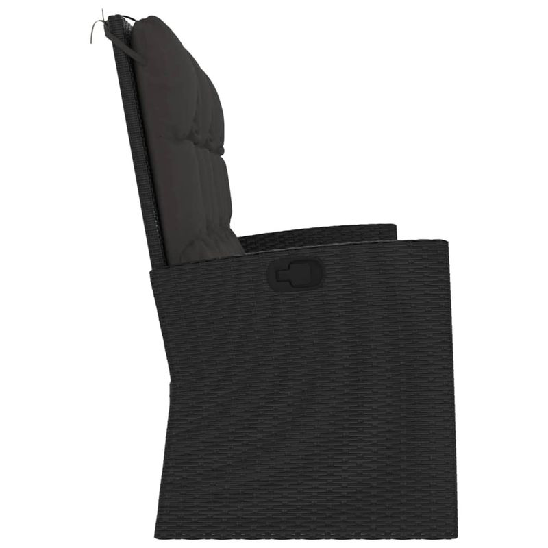 Casa si Gradina - Gradina si terasa - Mobilier exterior - Bancute de gradina - Banca rabatabila de gradina cu perne, negru, 173 cm, poliratan - Infinity.ro