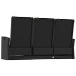 Casa si Gradina - Gradina si terasa - Mobilier exterior - Bancute de gradina - Banca rabatabila de gradina cu perne, negru, 173 cm, poliratan - Infinity.ro