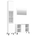 Casa si Gradina - Mobilier - Seturi de mobilier - Seturi baie - Set mobilier de baie, 3 piese, alb, lemn compozit - Infinity.ro