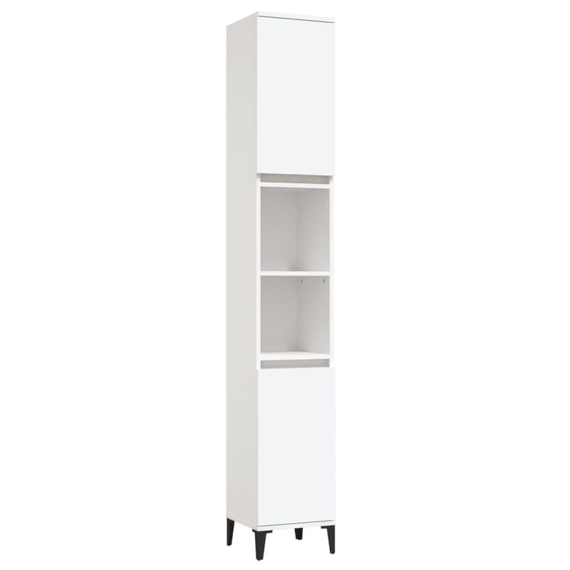 Casa si Gradina - Mobilier - Seturi de mobilier - Seturi baie - Set mobilier de baie, 3 piese, alb, lemn compozit - Infinity.ro