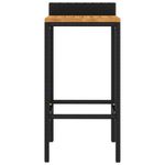 Casa si Gradina - Mobilier - Scaune si fotolii - Scaune - Scaune de bar 2 buc negru, poliratan și lemn masiv acacia, mărime 40x44x86 cm - Infinity.ro