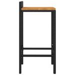 Casa si Gradina - Mobilier - Scaune si fotolii - Scaune - Scaune de bar 2 buc negru, poliratan și lemn masiv acacia, mărime 40x44x86 cm - Infinity.ro