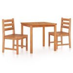 Casa si Gradina - Gradina si terasa - Mobilier exterior - Seturi mobila gradina - Set de masa pentru gradina, lemn masiv de tec, 3 piese, mărime 80x80x77 cm - Infinity.ro