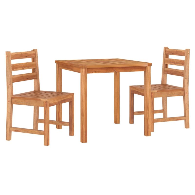 Casa si Gradina - Gradina si terasa - Mobilier exterior - Seturi mobila gradina - Set de masa pentru gradina, lemn masiv de tec, 3 piese, mărime 80x80x77 cm - Infinity.ro