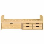 Casa si Gradina - Mobilier - Paturi si accesorii - Paturi - Pat de zi cu 5 sertare "IRUN", 90x200 cm, lemn masiv pin - Infinity.ro