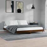 Casa si Gradina - Mobilier - Paturi si accesorii - Paturi - Cadru de pat, stejar maro, 200x200 cm, lemn prelucrat - Infinity.ro
