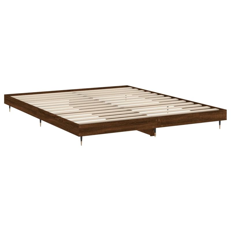 Casa si Gradina - Mobilier - Paturi si accesorii - Paturi - Cadru de pat, stejar maro, 200x200 cm, lemn prelucrat - Infinity.ro