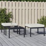 Casa si Gradina - Gradina si terasa - Mobilier exterior - Canapele si fotolii gradina - Taburete de gradina cu perne nisipiu, 2 buc., 60x60x35 cm, otel - Infinity.ro