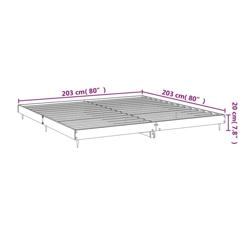 Casa si Gradina - Mobilier - Paturi si accesorii - Paturi - Cadru de pat, stejar maro, 200x200 cm, lemn prelucrat - Infinity.ro