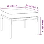 Casa si Gradina - Gradina si terasa - Mobilier exterior - Canapele si fotolii gradina - Taburete de gradina cu perne nisipiu, 2 buc., 60x60x35 cm, otel - Infinity.ro