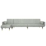 Casa si Gradina - Mobilier - Canapele si coltare - Canapele - Canapea extensibila in forma de L gri 275x140x70 cm catifea - Infinity.ro