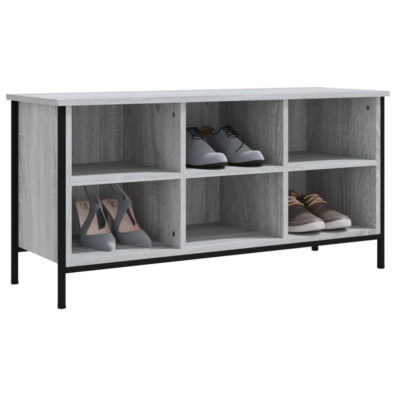 Casa si Gradina - Mobilier - Organizare si depozitare - Organizator incaltaminte - Pantofar, gri sonoma, 100x35x50 cm, lemn prelucrat - Infinity.ro