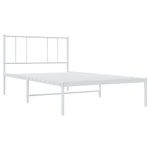 Casa si Gradina - Mobilier - Paturi si accesorii - Paturi - Cadru de pat metalic cu tablie, alb, 75x190 cm - Infinity.ro