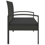 Casa si Gradina - Gradina si terasa - Mobilier exterior - Bancute de gradina - Banca de gradina cu perna, negru, 105 cm, poliratan - Infinity.ro