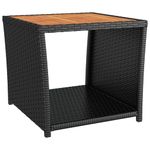 Casa si Gradina - Gradina si terasa - Mobilier exterior - Seturi mobila gradina - Set sezlonguri gradina, 3 piese, negru, poliratan&lemn acacia - Infinity.ro