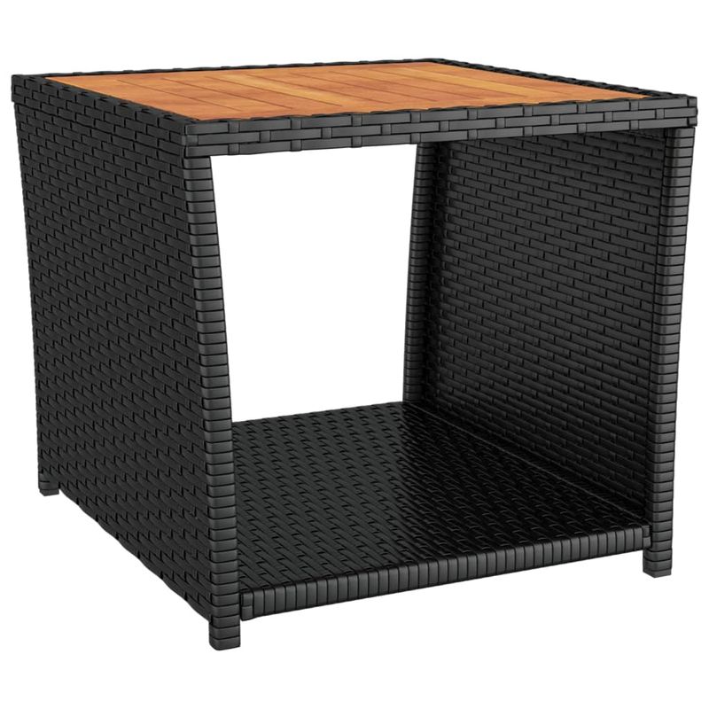 Casa si Gradina - Gradina si terasa - Mobilier exterior - Seturi mobila gradina - Set sezlonguri gradina, 3 piese, negru, poliratan&lemn acacia - Infinity.ro
