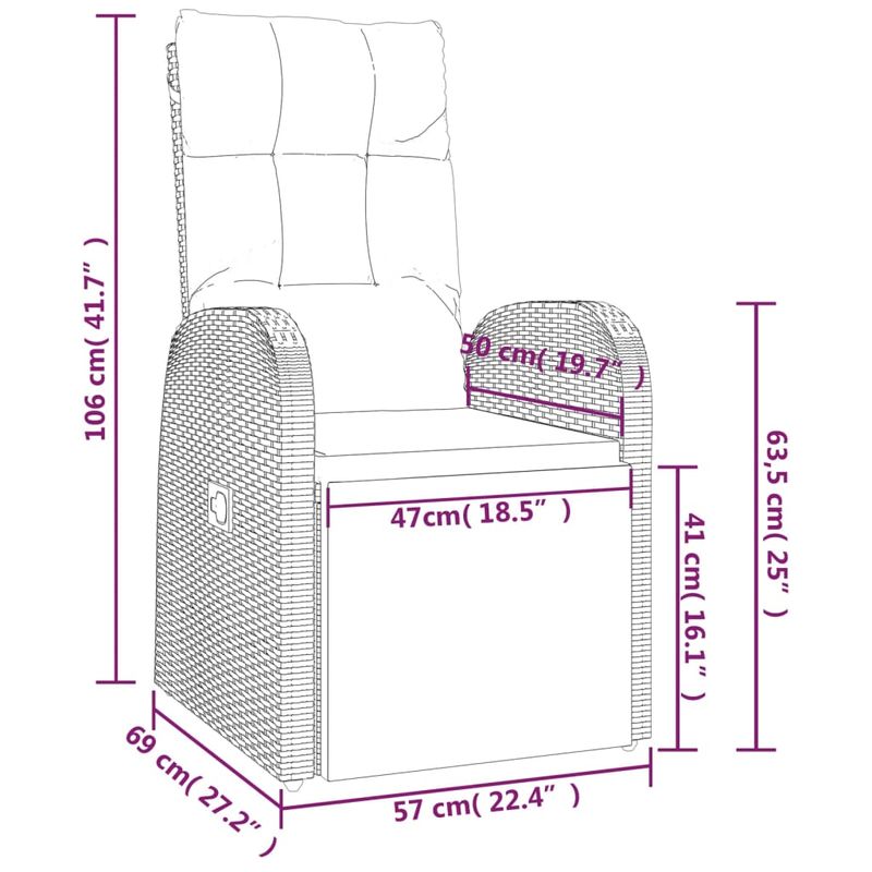 Casa si Gradina - Gradina si terasa - Mobilier exterior - Seturi mobila gradina - Set sezlonguri gradina, 3 piese, negru, poliratan&lemn acacia - Infinity.ro