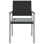 Casa si Gradina - Gradina si terasa - Mobilier exterior - Scaune si sezlonguri gradina - Scaune de gradina cu perne 4 buc. negru 54x62,5x89 cm poliratan - Infinity.ro