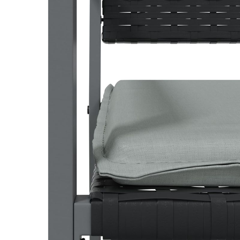Casa si Gradina - Gradina si terasa - Mobilier exterior - Scaune si sezlonguri gradina - Scaune de gradina cu perne 4 buc. negru 54x62,5x89 cm poliratan - Infinity.ro