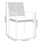 Casa si Gradina - Gradina si terasa - Mobilier exterior - Scaune si sezlonguri gradina - Scaune de gradina cu perne 4 buc. negru 54x62,5x89 cm poliratan - Infinity.ro