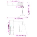 Jucarii, Copii si Bebe - Jucarii si jocuri - Jucarii de exterior - Spatii de joaca si accesorii - Set de joaca pentru exterior, lemn masiv de pin - Infinity.ro