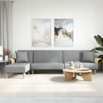 Casa si Gradina - Mobilier - Canapele si coltare - Canapele - Canapea extensibila in forma de L gri 279x140x70 cm catifea - Infinity.ro