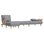 Casa si Gradina - Mobilier - Canapele si coltare - Canapele - Canapea extensibila in forma de L gri 279x140x70 cm catifea - Infinity.ro