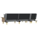 Casa si Gradina - Mobilier - Canapele si coltare - Canapele - Canapea extensibila in forma de L gri 279x140x70 cm catifea - Infinity.ro