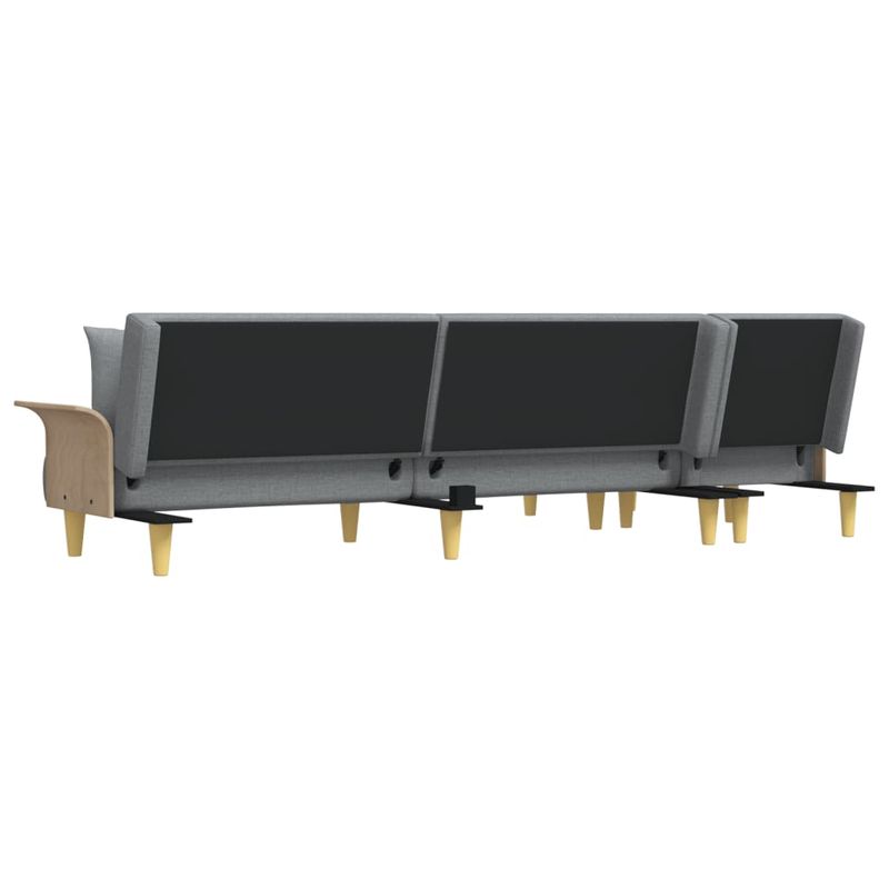 Casa si Gradina - Mobilier - Canapele si coltare - Canapele - Canapea extensibila in forma de L gri 279x140x70 cm catifea - Infinity.ro
