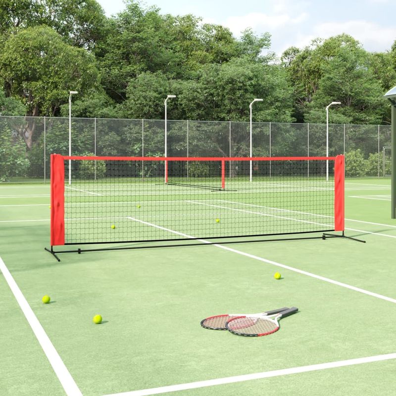 Sport si Outdoor - Sporturi cu paleta - Tenis - Echipamente de tenis - Plasa de tenis, negru si rosu, 300x100x87 cm, poliester - Infinity.ro