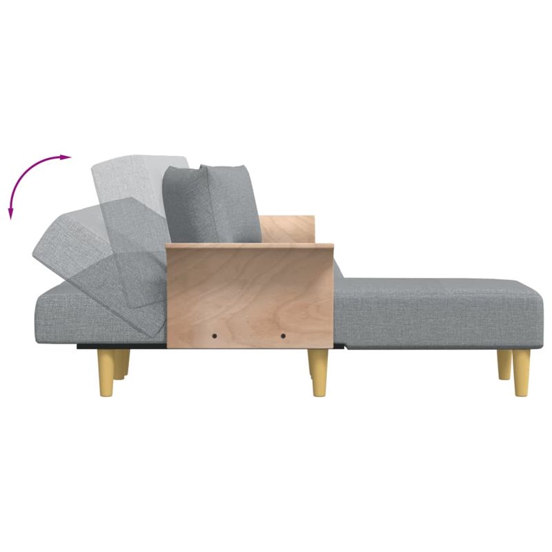 Casa si Gradina - Mobilier - Canapele si coltare - Canapele - Canapea extensibila in forma de L gri 279x140x70 cm catifea - Infinity.ro