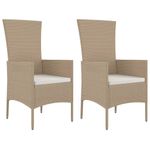 Casa si Gradina - Gradina si terasa - Mobilier exterior - Scaune si sezlonguri gradina - Set mobilier de gradina cu perne, 3 piese, bej, poliratan - Infinity.ro