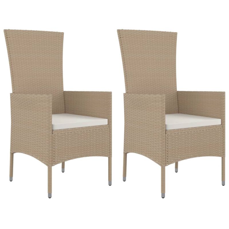 Casa si Gradina - Gradina si terasa - Mobilier exterior - Scaune si sezlonguri gradina - Set mobilier de gradina cu perne, 3 piese, bej, poliratan - Infinity.ro