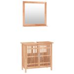 Casa si Gradina - Mobilier - Seturi de mobilier - Seturi baie - Set mobilier de baie, 2 piese, lemn masiv de nuc - Infinity.ro