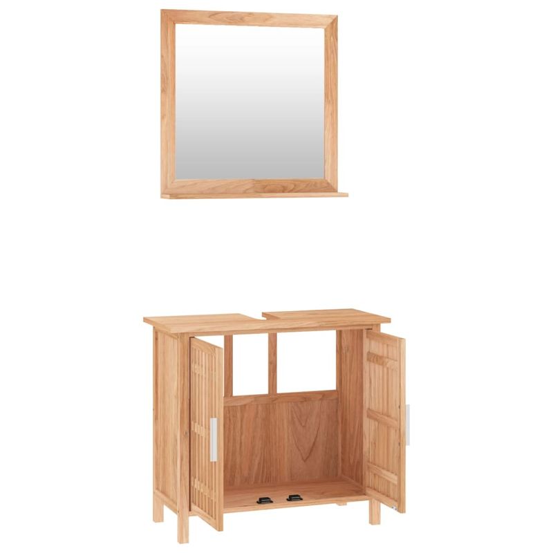 Casa si Gradina - Mobilier - Seturi de mobilier - Seturi baie - Set mobilier de baie, 2 piese, lemn masiv de nuc - Infinity.ro