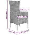 Casa si Gradina - Gradina si terasa - Mobilier exterior - Scaune si sezlonguri gradina - Set mobilier de gradina cu perne, 3 piese, bej, poliratan - Infinity.ro