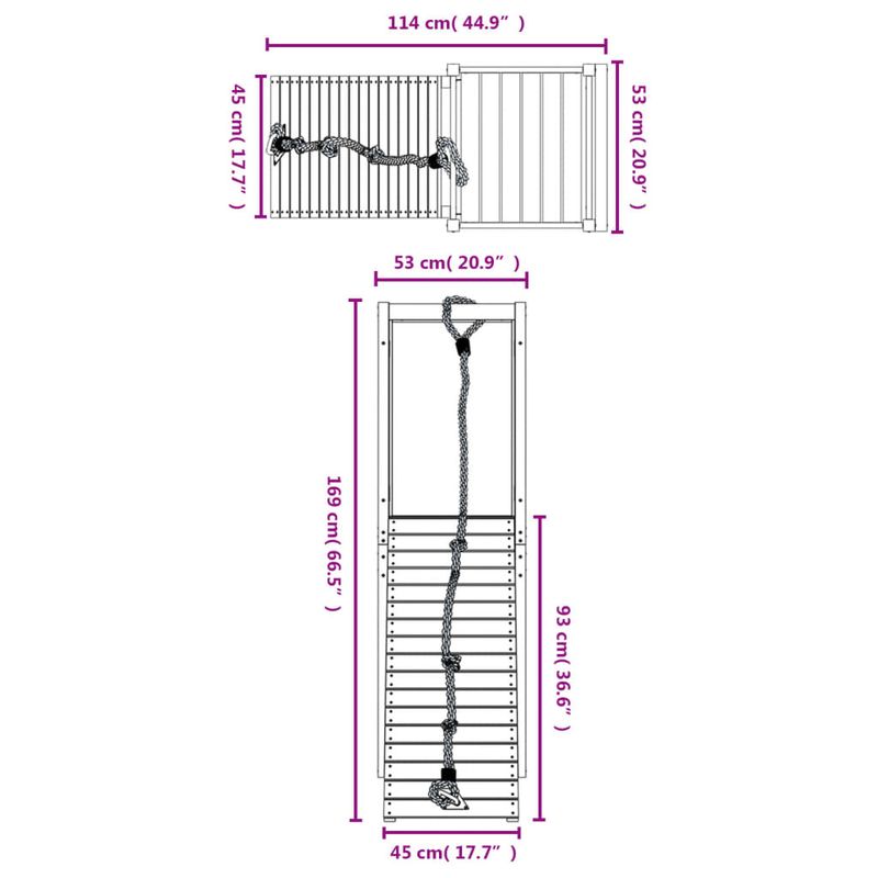 Jucarii, Copii si Bebe - Jucarii si jocuri - Jucarii de exterior - Spatii de joaca si accesorii - Casuta de joaca cu perete de catarat, lemn de pin impregnat - Infinity.ro