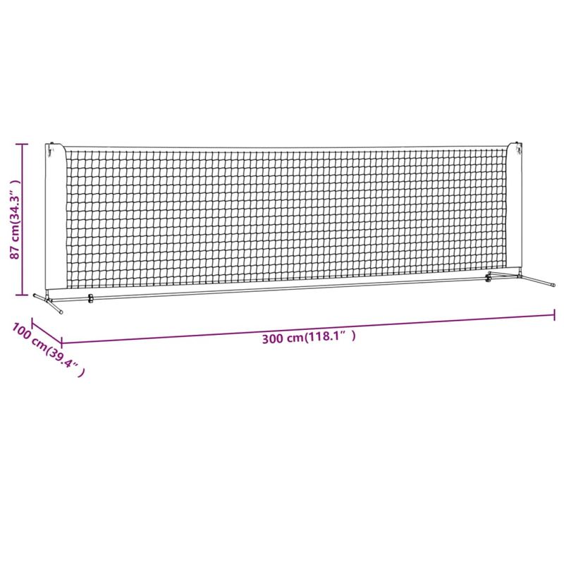 Sport si Outdoor - Sporturi cu paleta - Tenis - Echipamente de tenis - Plasa de tenis, negru si rosu, 300x100x87 cm, poliester - Infinity.ro