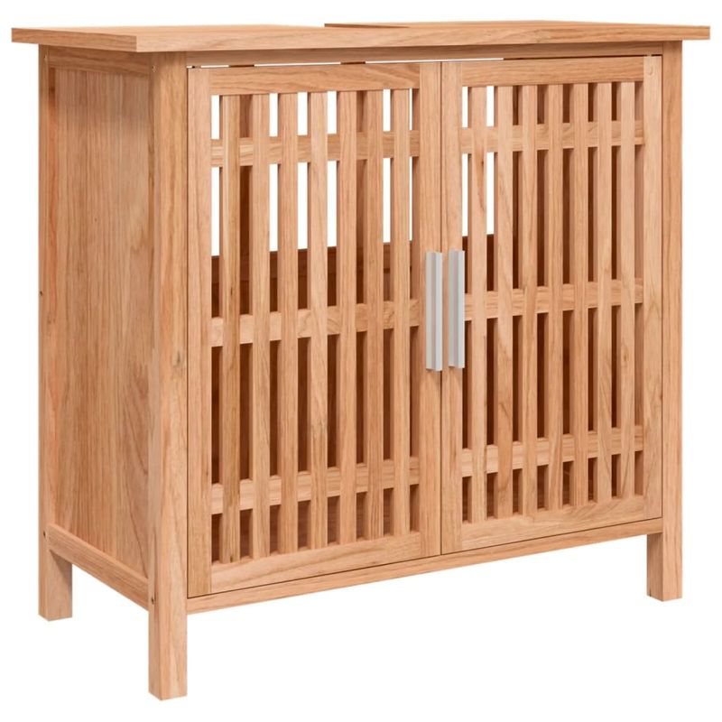 Casa si Gradina - Mobilier - Seturi de mobilier - Seturi baie - Set mobilier de baie, 2 piese, lemn masiv de nuc - Infinity.ro