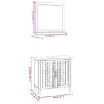 Casa si Gradina - Mobilier - Seturi de mobilier - Seturi baie - Set mobilier de baie, 2 piese, lemn masiv de nuc - Infinity.ro