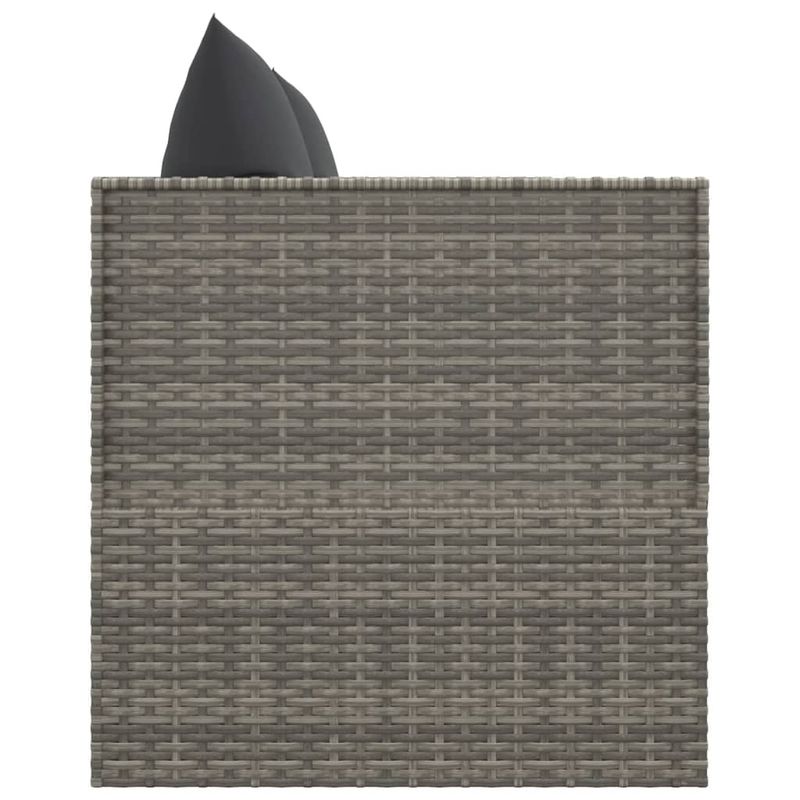 Casa si Gradina - Gradina si terasa - Mobilier exterior - Scaune si sezlonguri gradina - Pat de exterior cu perne, gri, poliratan - Infinity.ro