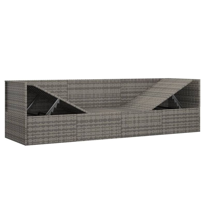 Casa si Gradina - Gradina si terasa - Mobilier exterior - Scaune si sezlonguri gradina - Pat de exterior cu perne, gri, poliratan - Infinity.ro