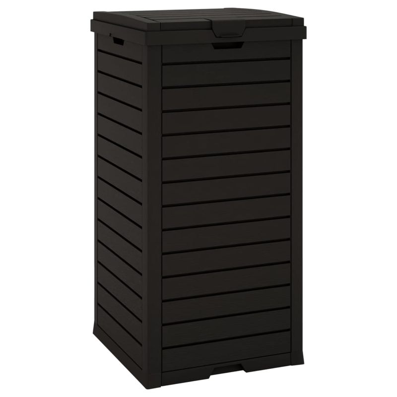 Casa si Gradina - Mobilier - Organizare si depozitare - Cosuri de gunoi - Cos de gunoi de exterior, negru, 41x41x86 cm, polipropilena - Infinity.ro
