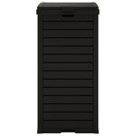 Casa si Gradina - Mobilier - Organizare si depozitare - Cosuri de gunoi - Cos de gunoi de exterior, negru, 41x41x86 cm, polipropilena - Infinity.ro