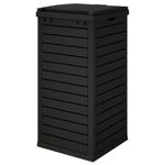 Casa si Gradina - Mobilier - Organizare si depozitare - Cosuri de gunoi - Cos de gunoi de exterior, negru, 41x41x86 cm, polipropilena - Infinity.ro