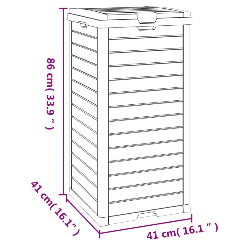 Casa si Gradina - Mobilier - Organizare si depozitare - Cosuri de gunoi - Cos de gunoi de exterior, negru, 41x41x86 cm, polipropilena - Infinity.ro