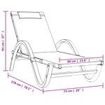 Casa si Gradina - Gradina si terasa - Mobilier exterior - Scaune si sezlonguri gradina - Sezlong cu perna, alb, textilena si lemn masiv de plop - Infinity.ro