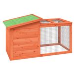 Petshop - Accesorii petshop - Culcusuri si custi - Custi interior si exterior - Cusca pentru iepuri maro 100,5x54x55 cm lemn masiv de pin - Infinity.ro