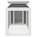 Petshop - Accesorii petshop - Culcusuri si custi - Custi interior si exterior - Cusca pentru iepuri gri 100,5x54x55 cm lemn masiv de pin - Infinity.ro