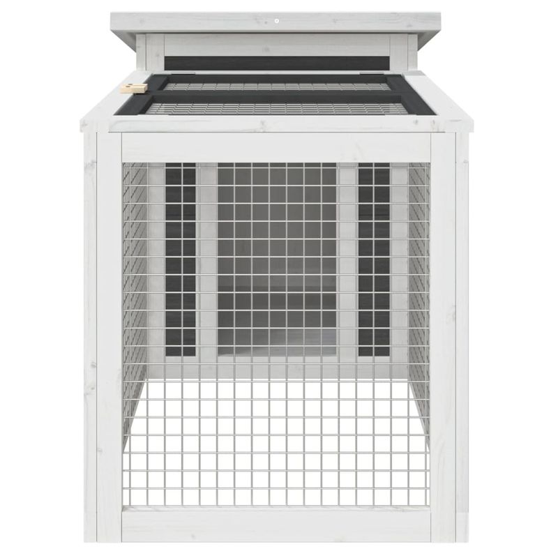 Petshop - Accesorii petshop - Culcusuri si custi - Custi interior si exterior - Cusca pentru iepuri gri 100,5x54x55 cm lemn masiv de pin - Infinity.ro